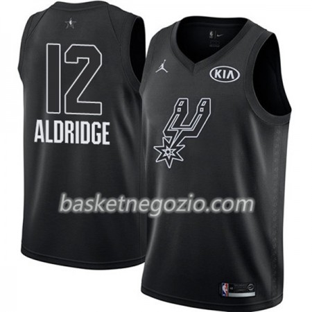 Canotte Uomo San Antonio Spurs LaMarcus Aldridge 12 2018 All Star Jordan Brand Nero Swingman